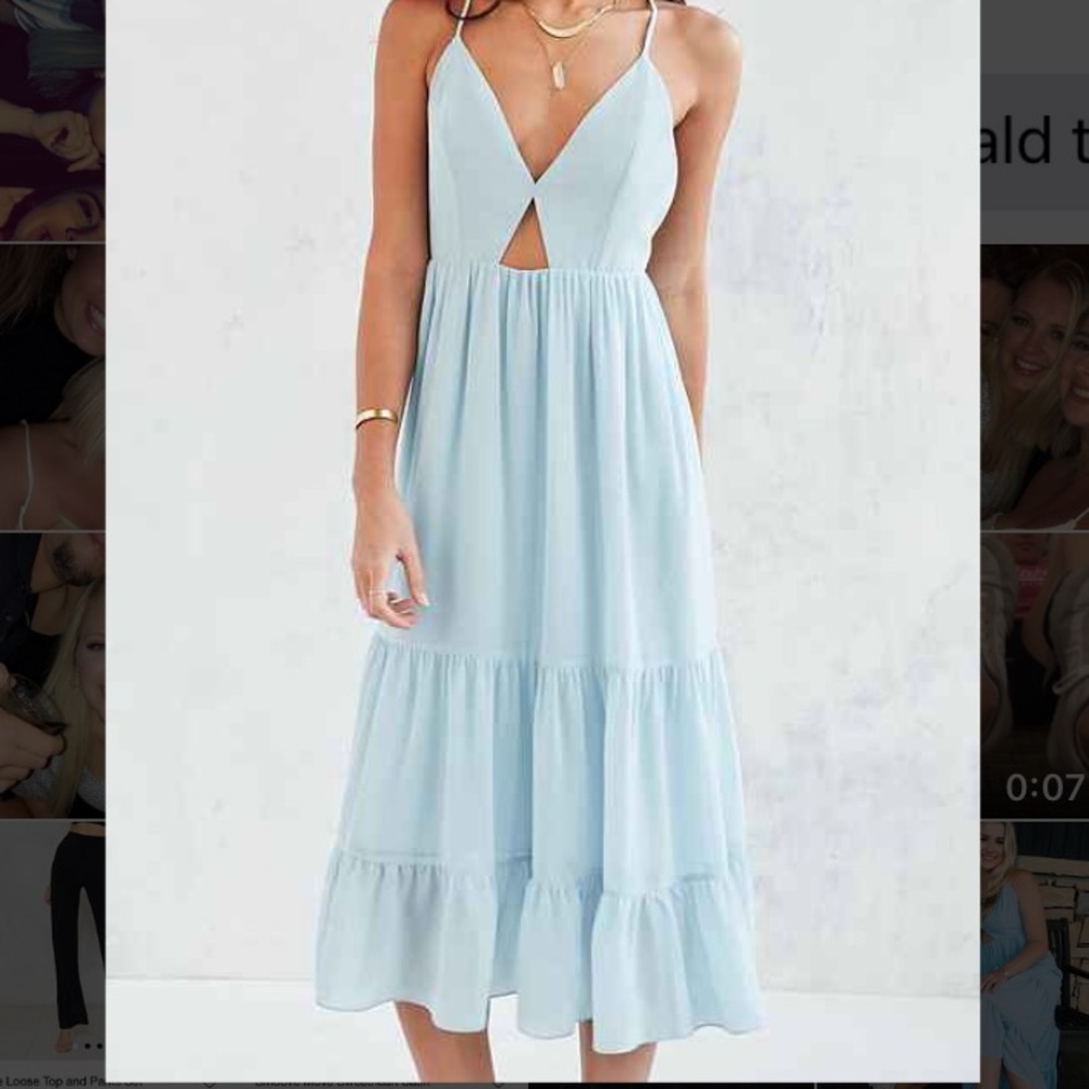 Baby blue midi dress